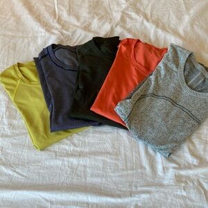 Women's Short Sleeve Tee - Coral, Olive, Navy Stripe, Lime, Heather Gray
